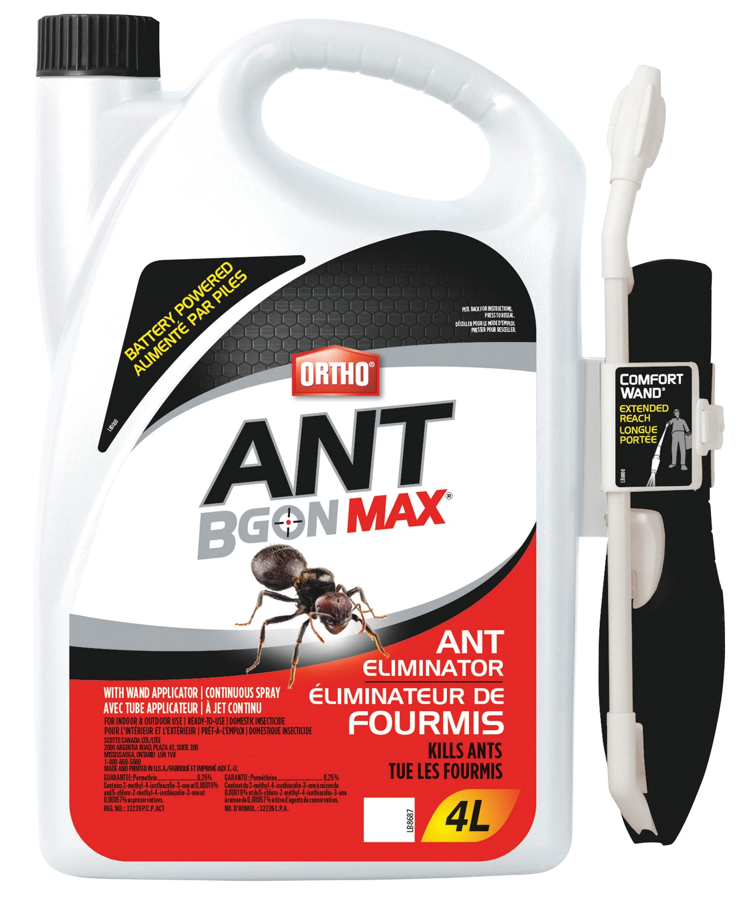 Ortho Ant B Gon Max éliminateur de fourmis avec tube applicateur a jet continu prêt à l'emploi 4L