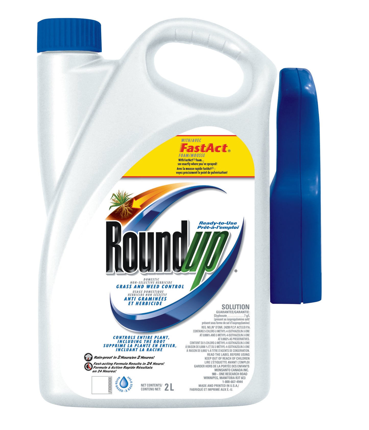 Roundup ready to use anti-grass and herbicide with FastAct foam 2L