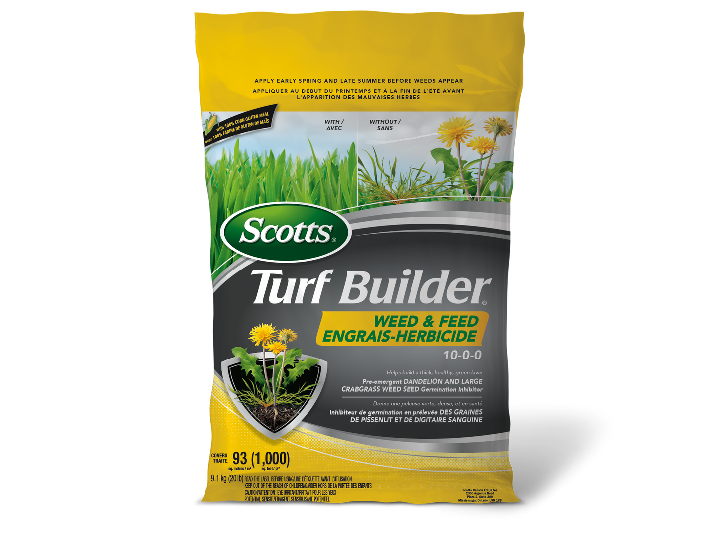 Scotts Turf Builder engrais-herbicide 10-0-0 (gluten de maïs)