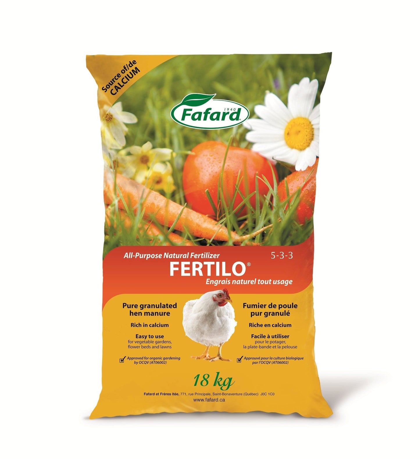 Engrais naturel Fertilo tout usage (5-3-3) 18kg
