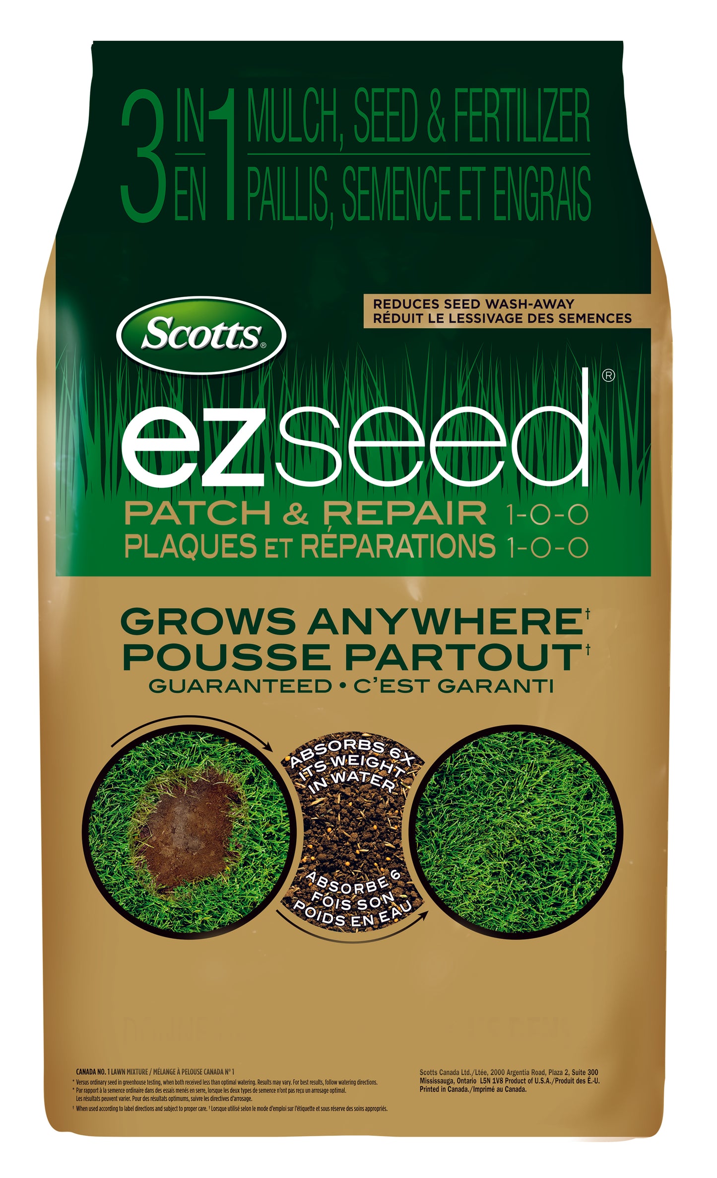 Scotts EZ Seed plaques et reparations 1-0-0  4.54kg