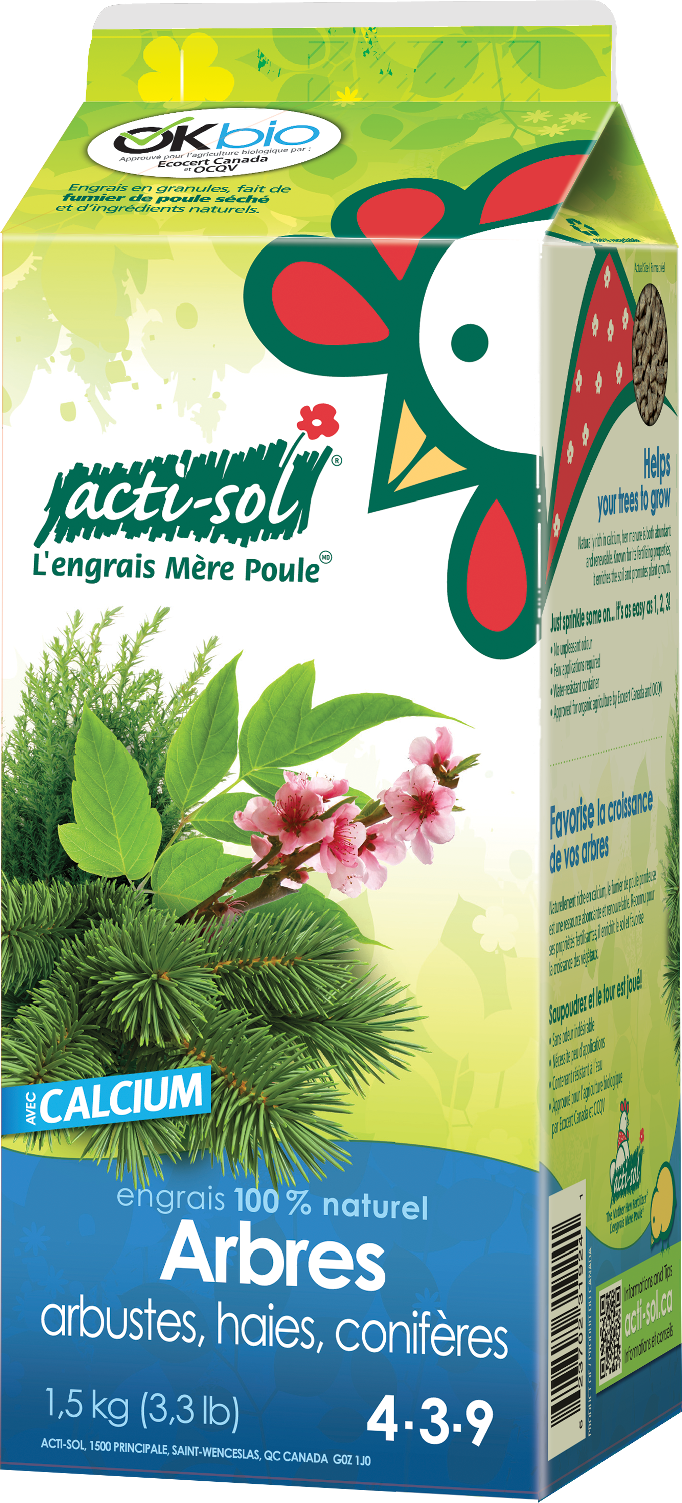 Fertilizer Trees, shrubs, hedges and conifers 4-3-9 1.5Kg
